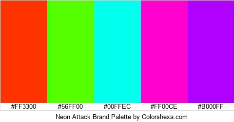Neon Attack Brand Colors Logo