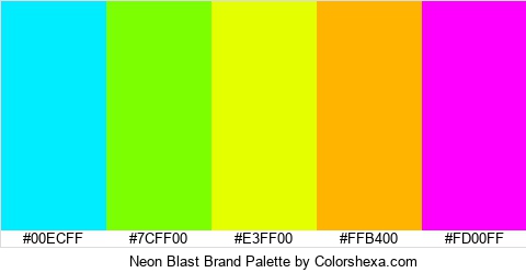 Neon Blast Brand Colors Logo