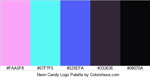 Neon Candy Logo Colors Logo