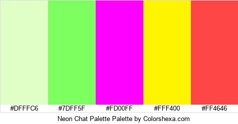 Neon Chat Palette Colors Logo