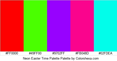 Neon Easter Time Palette Colors Logo