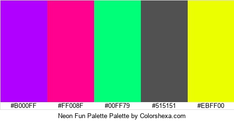Neon Fun Palette Colors Logo