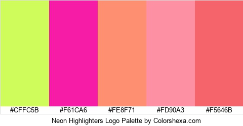 Neon Highlighters Logo Colors Logo