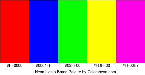 Neon Lights Brand Colors Logo
