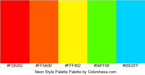 Neon Style Palette Colors Logo