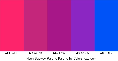 Neon Subway Palette Colors Logo