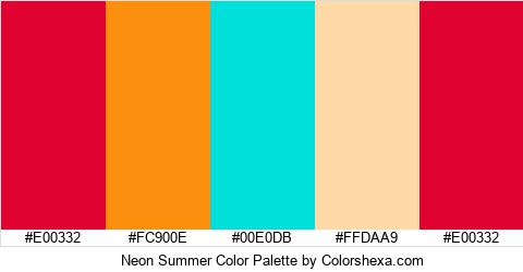 Neon Summer Color Colors Logo
