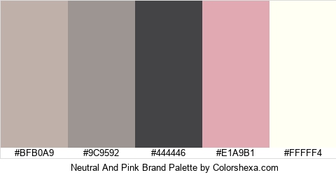 Neutral And Pink Brand Colors Logo
