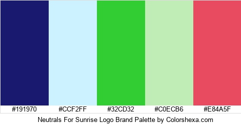 Neutrals For Sunrise Logo Brand Colors Logo
