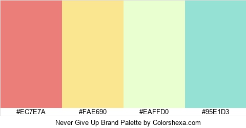 Never Give Up Brand Colors Logo