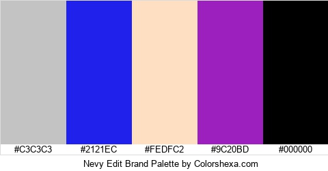 Nevy Edit Brand Colors Logo