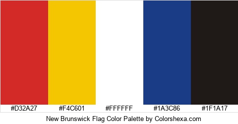 New Brunswick Flag Color Colors Logo