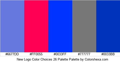New Logo Color Choices 26 Palette Colors Logo