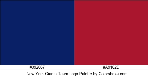 New York Giants Team Logo Colors Logo