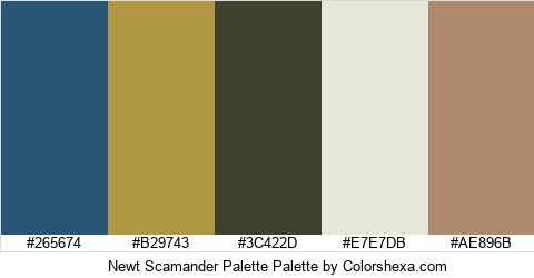 Newt Scamander Palette Colors Logo