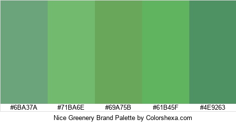 Nice Greenery Brand Colors Logo
