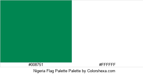 Nigeria Flag Palette Colors Logo