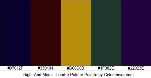 Night And Moon Theartre Palette Colors Logo