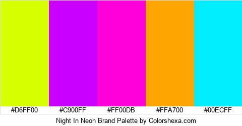 Night In Neon Brand Colors Logo