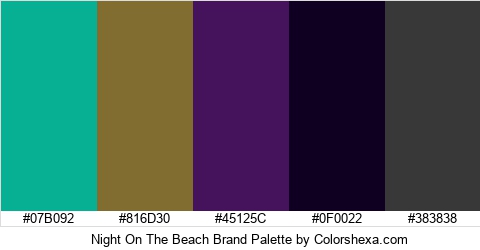 Night On The Beach Brand Colors Logo