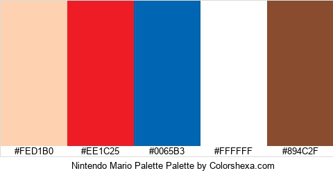 Nintendo Mario Palette Colors Logo
