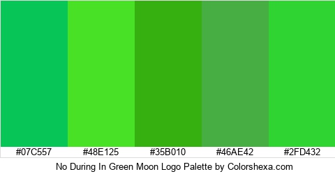 No During In Green Moon Logo Colors Logo