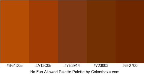 No Fun Allowed Palette Colors Logo