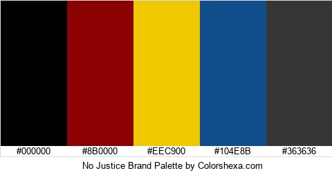 No Justice Brand Colors Logo