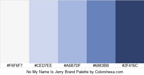 No My Name Is Jerry Brand Colors Logo