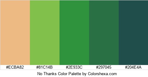No Thanks Color Colors Logo