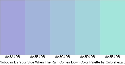 Nobodys By Your Side When The Rain Comes Down Color Colors Logo