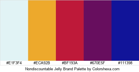 Nondiscountable Jelly Brand Colors Logo