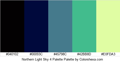 Northern Light Sky 4 Palette Colors Logo