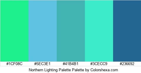 Northern Lighting Palette Colors Logo