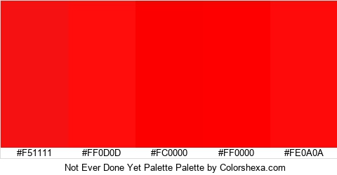 Not Ever Done Yet Palette Colors Logo