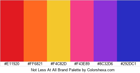 Not Less At All Brand Colors Logo