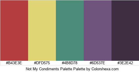 Not My Condiments Palette Colors Logo