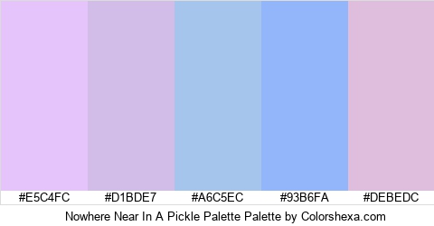 Nowhere Near In A Pickle Palette Colors Logo