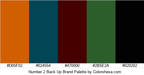Number 2 Back Up Brand Colors Logo