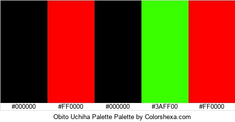 Obito Uchiha Palette Colors Logo
