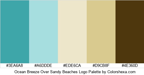 Ocean Breeze Over Sandy Beaches Logo Colors Logo