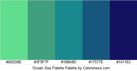 Ocean Sea Palette Colors Logo