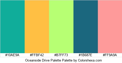 Oceanside Drive Palette Colors Logo