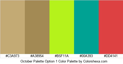 October Palette Option 1 Color Colors Logo
