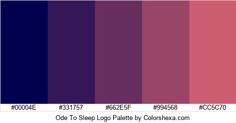 Ode To Sleep Logo Colors Logo
