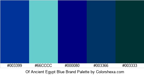 Of Ancient Egypt Blue Brand Colors Logo