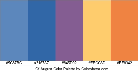 Of August Color Colors Logo