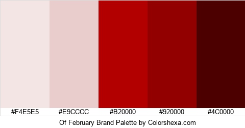 Of February Brand Colors Logo