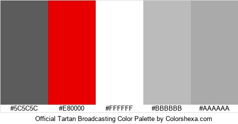 Official Tartan Broadcasting Color Colors Logo