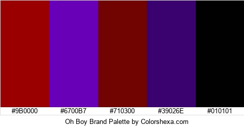 Oh Boy Brand Colors Logo